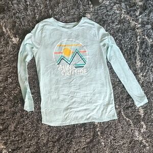 Cat & Jack Long Sleeve 'Think Outside' Tee - Sky Blue